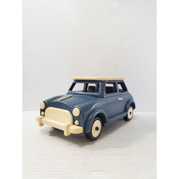 Mini Cooper Painted Wooden Car